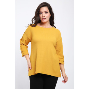 Футболка женская №24294 жатка (последний размер) горчица 54