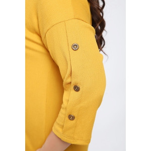 Футболка женская №24294 жатка (последний размер) горчица 54