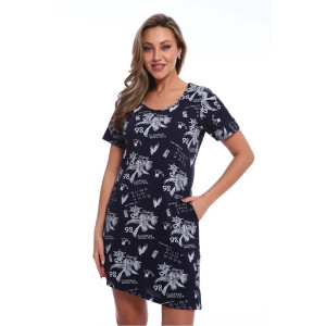 Футболка-туника женская №517 кулирка (последний размер) темно-синий 54 Футболка-туника женская №517 кулирка (последний размер) темно-синий 54