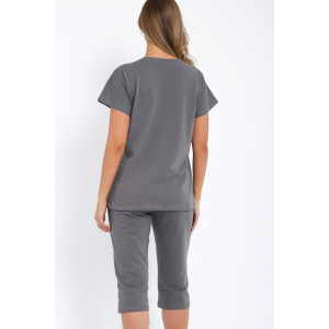 Костюм двойка женский №32088 кулирка (последний размер) серый 52