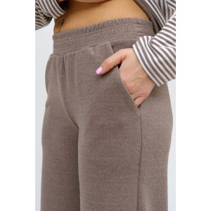 Костюм двойка женский №53014 флис (последний размер) коричневый 48