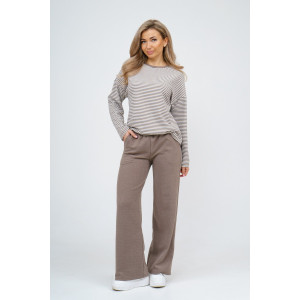 Костюм двойка женский №53014 флис (последний размер) коричневый 48