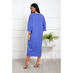 Футболка-платье женская удлиненная Арт. 1092 кулирка (последний размер) васильковый 62-64 Футболка-платье женская удлиненная Арт. 1092 кулирка (последний размер) васильковый 62-64