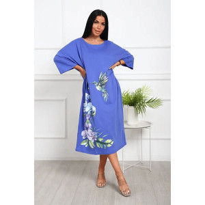 Футболка-платье женская удлиненная Арт. 1092 кулирка (последний размер) васильковый 62-64 Футболка-платье женская удлиненная Арт. 1092 кулирка (последний размер) васильковый 62-64