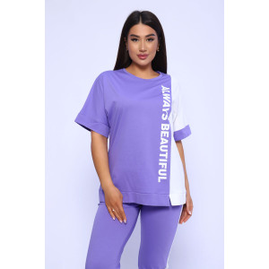 Костюм двойка женский №65057 кулирка (последний размер) сиреневый 54,56,66 Костюм двойка женский №65057 кулирка (последний размер) сиреневый 54,56,66