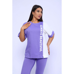 Костюм двойка женский №65057 кулирка (последний размер) сиреневый 54,56,66 Костюм двойка женский №65057 кулирка (последний размер) сиреневый 54,56,66