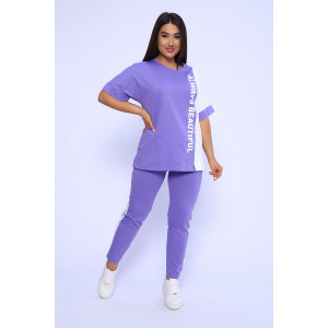 Костюм двойка женский №65057 кулирка (последний размер) сиреневый 54,56,66 Костюм двойка женский №65057 кулирка (последний размер) сиреневый 54,56,66