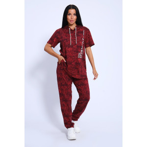 Костюм двойка женский №65073 кулирка (последний размер) бордовый 50,54 Костюм двойка женский №65073 кулирка (последний размер) бордовый 50,54