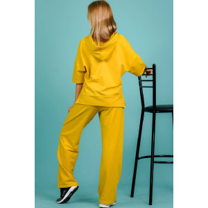 Костюм двойка женский №8150 футер с лайкрой 2-х нитка (последний размер) желтый 46,50,52 Костюм двойка женский №8150 футер с лайкрой 2-х нитка (последний размер) желтый 46,50,52