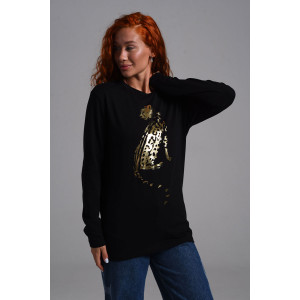 Футболка-лонгслив женская №8544 кулирка с лайкрой (последний размер) черный-статус 50 Футболка-лонгслив женская №8544 кулирка с лайкрой (последний размер) черный-статус 50