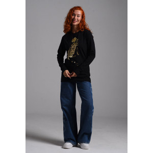 Футболка-лонгслив женская №8544 кулирка с лайкрой (последний размер) черный-статус 50 Футболка-лонгслив женская №8544 кулирка с лайкрой (последний размер) черный-статус 50