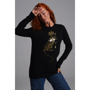 Футболка-лонгслив женская №8544 кулирка с лайкрой (последний размер) черный-статус 50 Футболка-лонгслив женская №8544 кулирка с лайкрой (последний размер) черный-статус 50