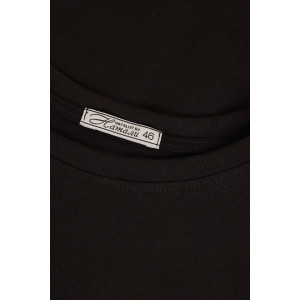 Футболка женская №50551 кулирка (последний размер) черный 46 Футболка женская №50551 кулирка (последний размер) черный 46