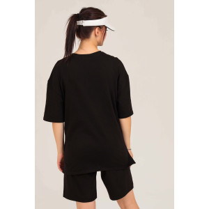 Футболка женская №50551 кулирка (последний размер) черный 46 Футболка женская №50551 кулирка (последний размер) черный 46