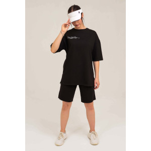 Футболка женская №50551 кулирка (последний размер) черный 46 Футболка женская №50551 кулирка (последний размер) черный 46