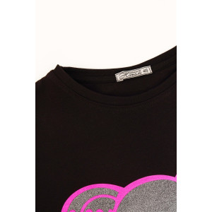 Футболка женская №50553 кулирка (последний размер) черный 50 Футболка женская №50553 кулирка (последний размер) черный 50