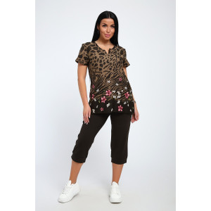 Костюм двойка женский ЕКБ-1051 кулирка (последний размер) коричневый 62 Костюм двойка женский ЕКБ-1051 кулирка (последний размер) коричневый 62