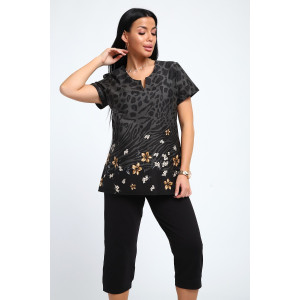 Костюм двойка женский ЕКБ-1051 кулирка (последний размер) графит 48,52,62