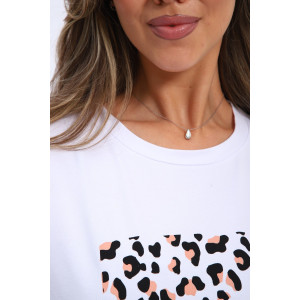 Футболка женская №32078 кулирка с лайкрой пенье (последний размер) белый 48,52