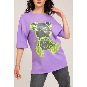 Футболка женская №50553 кулирка (последний размер) сиреневый 52,54 Футболка женская №50553 кулирка (последний размер) сиреневый 52,54