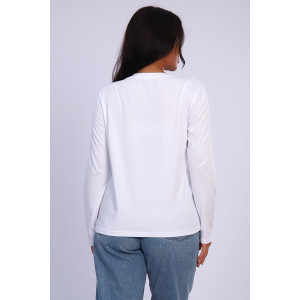 Футболка женская №55062 кулирка (последний размер) белый 48,50