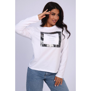 Футболка женская №55062 кулирка (последний размер) белый 48,50