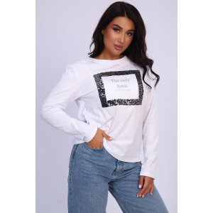 Футболка женская №55062 кулирка (последний размер) белый 48,50