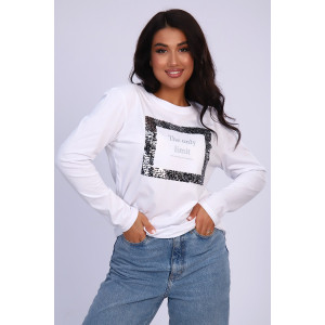 Футболка женская №55062 кулирка (последний размер) белый 48,50