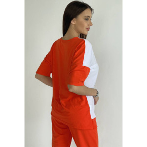 Футболка женская №8086 вискоза лайт (последний размер) рыжий 48,50,52