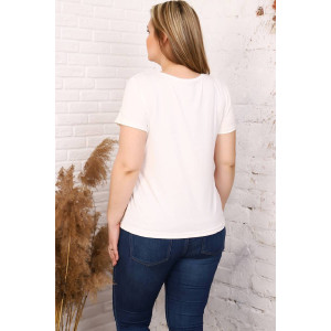 Футболка женская №5992 вискоза (последний размер) молочный 60