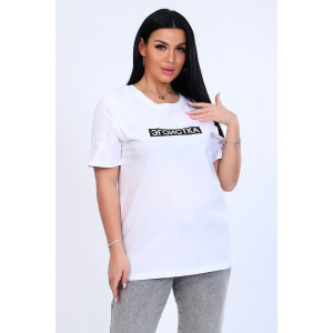 Футболка женская №11827 кулирка (последний размер) белый 46