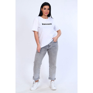 Футболка женская №11827 кулирка (последний размер) белый 46