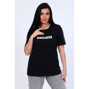 Футболка женская №11827 кулирка (последний размер) черный 50 Футболка женская №11827 кулирка (последний размер) черный 50