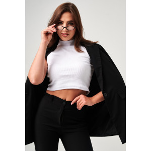 Топ женский №52714 кашкорсе (р-ры: 42-48) белый Топ женский №52714 кашкорсе (р-ры: 42-48) белый