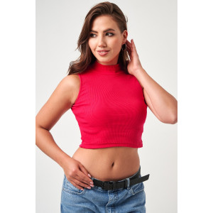 Топ женский №52714 кашкорсе (р-ры: 42-48) малиновый Топ женский №52714 кашкорсе (р-ры: 42-48) малиновый