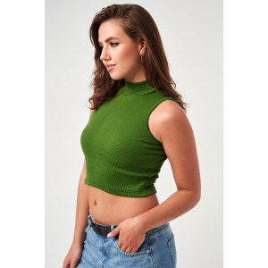 Топ женский №52714 кашкорсе (р-ры: 42-48) болотный