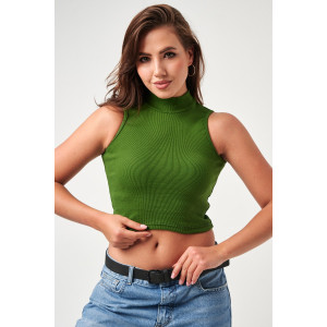 Топ женский №52714 кашкорсе (р-ры: 42-48) болотный