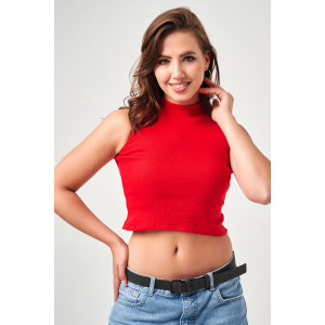 Топ женский №52714 кашкорсе (р-ры: 42-48) алый Топ женский №52714 кашкорсе (р-ры: 42-48) алый
