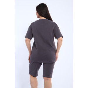 Костюм двойка женский КШЖ0023 кулирка (последний размер) серый 7XL