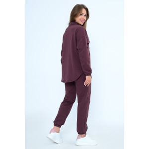 Костюм двойка женский Л02902 футер с лайкрой 2-х нитка (последний размер) сливовый 46-48 Костюм двойка женский Л02902 футер с лайкрой 2-х нитка (последний размер) сливовый 46-48