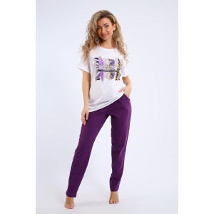 Костюм двойка женский СКБ-1074 кулирка (последний размер) фиолетовый 56