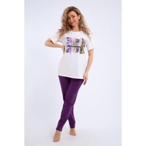 Костюм двойка женский СКБ-1074 кулирка (последний размер) фиолетовый 56