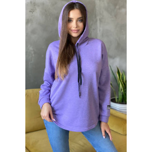 Толстовка женская №8168 футер 3-х нитка (последний размер) сиреневый 52