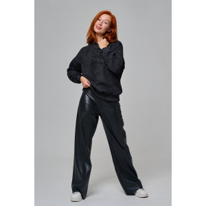 Толстовка женская №67189 футер 3-х нитка (последний размер) черный винтаж 52 Толстовка женская №67189 футер 3-х нитка (последний размер) черный винтаж 52