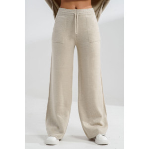 Костюм двойка женский №84504 вязаный трикотаж (последний размер) бежевый 48-52 Костюм двойка женский №84504 вязаный трикотаж (последний размер) бежевый 48-52