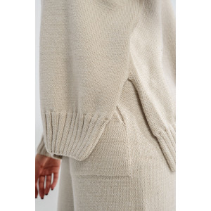 Костюм двойка женский №84504 вязаный трикотаж (последний размер) бежевый 48-52 Костюм двойка женский №84504 вязаный трикотаж (последний размер) бежевый 48-52