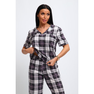 Пижама женская №306 кулирка (последний размер) серый 50,52