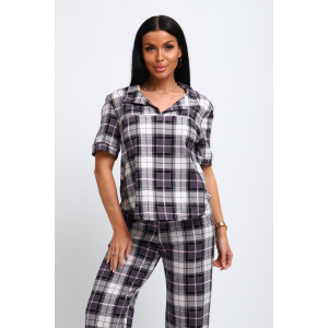 Пижама женская №306 кулирка (последний размер) серый 50,52