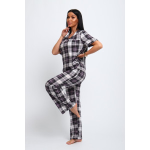 Пижама женская №306 кулирка (последний размер) серый 50,52