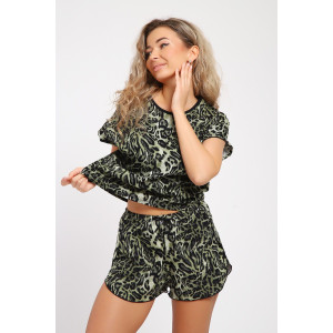 Пижама женская №36879 кулирка (последний размер) зеленый 46